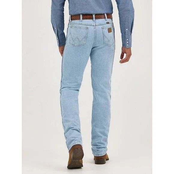 936GBH Wrangler Men's Cowboy Cut Slim fit Jean - Bleach 36X34 NWT - Picture 5 of 16